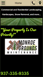 Mobile Screenshot of monroegroundsmaintenance.com